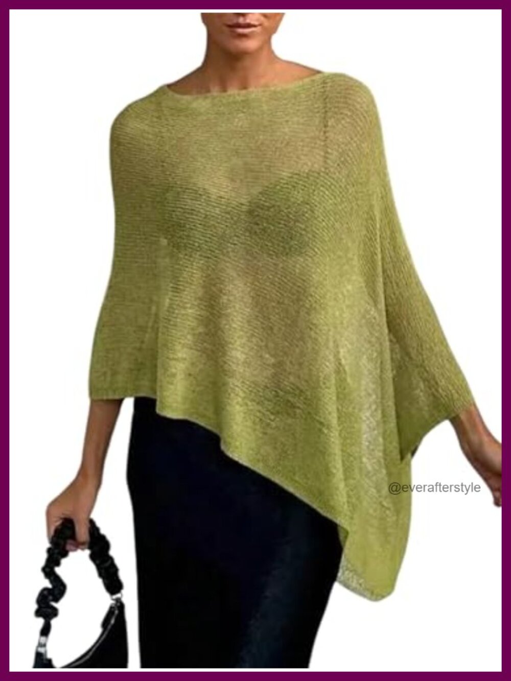 Sheer Shawl Cape Top Lightweight Sweater Cowl Neck Sleeveless